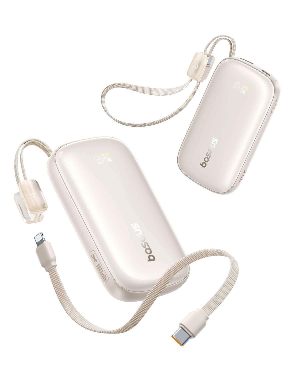 BASEUS ENERFILL FC21 QPOW3 ULTRA, POWERBANK, 20000MAh, ΜΕ  ΚΑΛΩΔΙΟ LIGHTNING, 22.5W, ΜΕ ΨΗΦΙΑΚΗ ΟΘΟΝΗ, ΤΙΤΑΝΙΟ