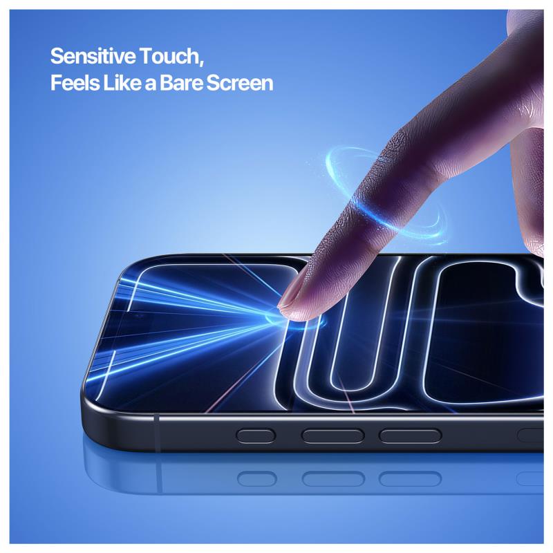 Tempered Glass 2.5D Dux Ducis Apple iPhone 17 Pro με Dust-free Auto Alignment Kit Roga Μαύρο (1 τεμ.)