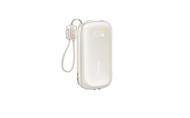 BASEUS ENERFILL FC21 QPOW3 ULTRA, POWERBANK, 10000MAh, ΜΕ ΑΠΟΣΠΩΜΕΝΟ ΚΑΛΩΔΙΟ LIGHTNING, 45W, ΜΕ ΨΗΦΙΑΚΗ ΟΘΟΝΗ, ΤΙΤΑΝΙΟ