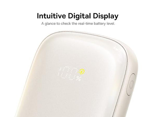 BASEUS ENERFILL FC21 QPOW3 ULTRA, POWERBANK, 10000MAh, ΜΕ ΑΠΟΣΠΩΜΕΝΟ ΚΑΛΩΔΙΟ LIGHTNING, 45W, ΜΕ ΨΗΦΙΑΚΗ ΟΘΟΝΗ, ΤΙΤΑΝΙΟ