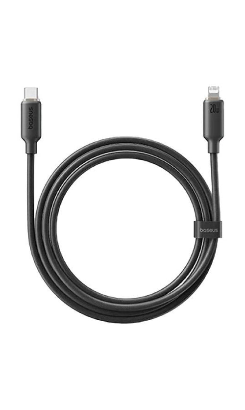 BASEUS FOAMED SILICONE, ΚΑΛΩΔΙΟ ΓΡΗΓΟΡΗΣ ΦΟΡΤΙΣΗΣ, TYPE-C ΣΕ LIGHTNING, 20W, 1M, ΜΑΥΡΟ