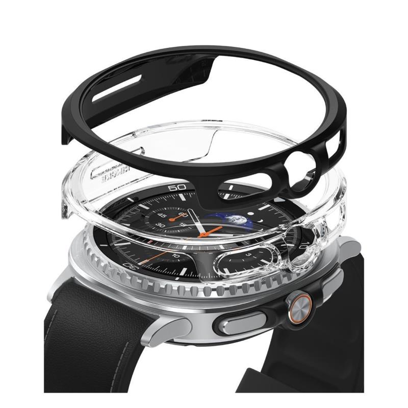 Θήκη PC Ringke Samsung Galaxy Watch 8 Classic (46mm) Slim Διάφανο & Μαύρο (2 τεμ.)