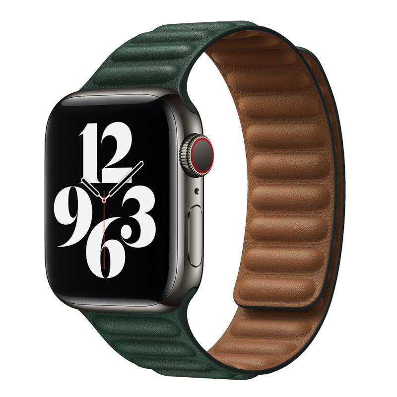 Λουράκι Devia Elegant Leather Apple Watch (38/ 40/ 41/ 42mm) Two-Tone Πράσινο