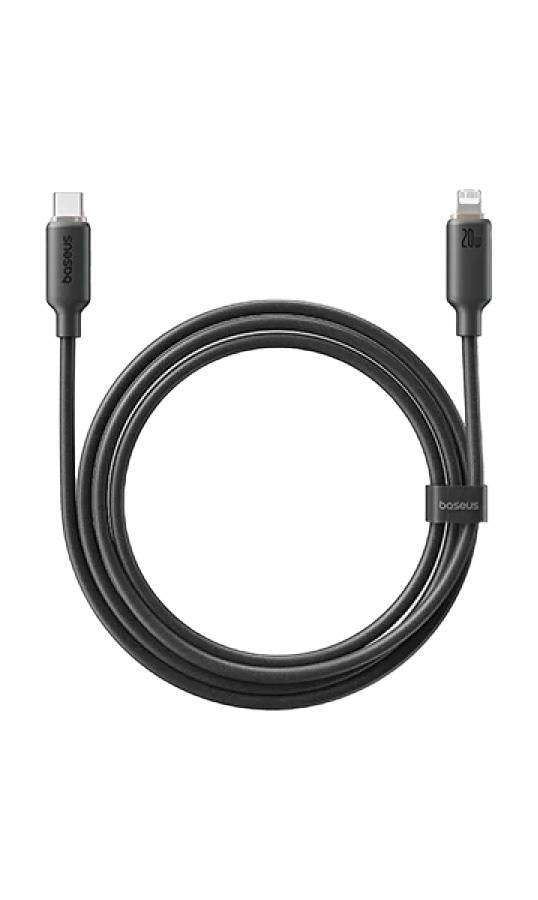 BASEUS FOAMED SILICONE, ΚΑΛΩΔΙΟ ΓΡΗΓΟΡΗΣ ΦΟΡΤΙΣΗΣ, TYPE-C ΣΕ LIGHTNING, 20W, 2M, ΜΑΥΡΟ