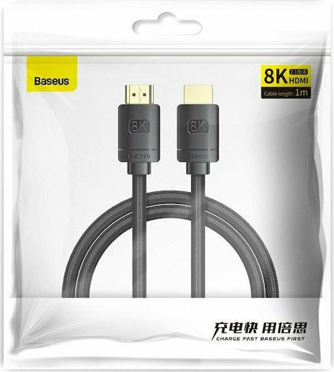 BASEUS HIGH DEFINITION SERIES, ΚΑΛΩΔΙΟ HDMI, 8Κ, 1m, ΜΑΥΡΟ