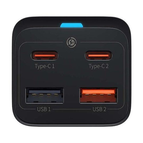 BASEUS GAN 3 PRO ΦΟΡΤΙΣΤΗΣ ΓΡΗΓΟΡΗΣ ΦΟΡΤΙΣΗΣ, 4 ΘΥΡΕΣ, 65W, ΜΑΥΡΟΣ