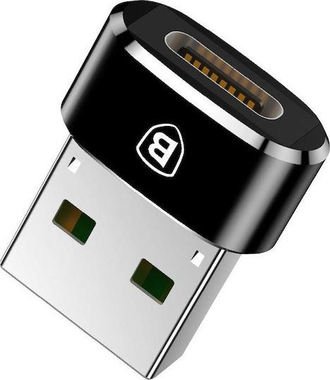 BASEUS ΑΝΤΑΠΤΟΡΑΣ TYPE-C ΣΕ USB, ΜΑΥΡΟΣ
