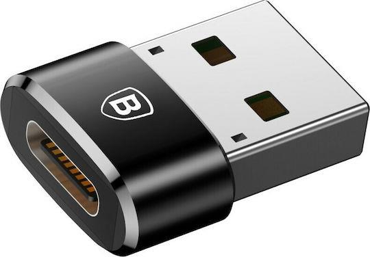 BASEUS ΑΝΤΑΠΤΟΡΑΣ TYPE-C ΣΕ USB, ΜΑΥΡΟΣ