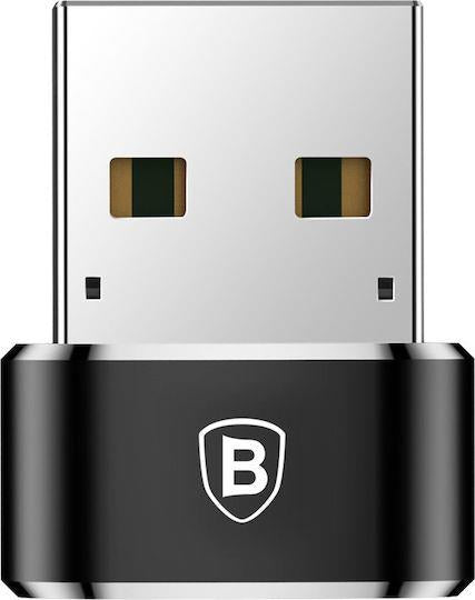 BASEUS ΑΝΤΑΠΤΟΡΑΣ TYPE-C ΣΕ USB, ΜΑΥΡΟΣ
