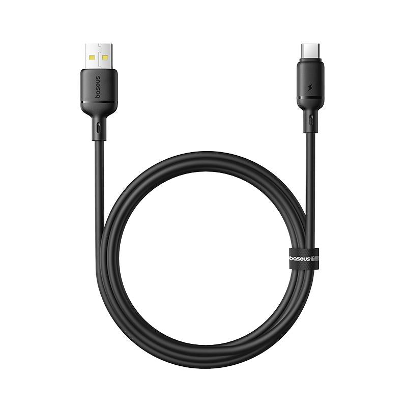 BASEUS SILKY SERIES, ΚΑΛΩΔΙΟ ΓΡΗΓΟΡΗΣ ΦΟΡΤΙΣΗΣ, TYPE-C, 1m, 100W, ΜΑΥΡΟ