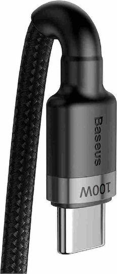 BASEUS CAFULE, ΚΑΛΩΔΙΟ ΓΡΗΓΟΡΗΣ ΦΟΡΤΙΣΗΣ, TYPE-C ΣΕ TYPE-C, 2m, 100W, ΜΑΥΡΟ