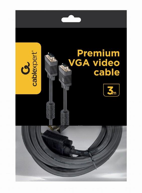 CABLEXPERT ΚΑΛΩΔΙΟ VGA MALE-MALE ΜΕ ΦΙΛΤΡΑ ΦΕΡΡΙΤΗ 3m