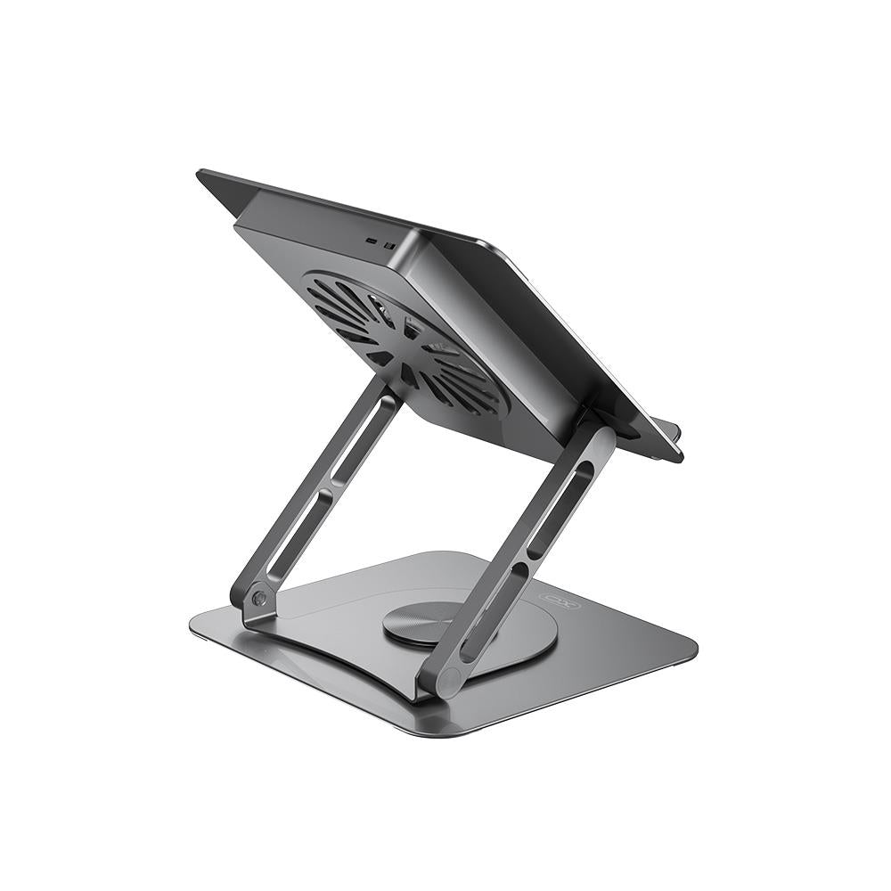 XO C182 ΜΕΤΑΛΛΙΚΗ ΒΑΣΗ ΣΤΗΡΙΞΗΣ LAPTOP/TABLET, ΜΕ ΑΝΕΜΙΣΤΗΡΑ, ΑΣΗΜΙ