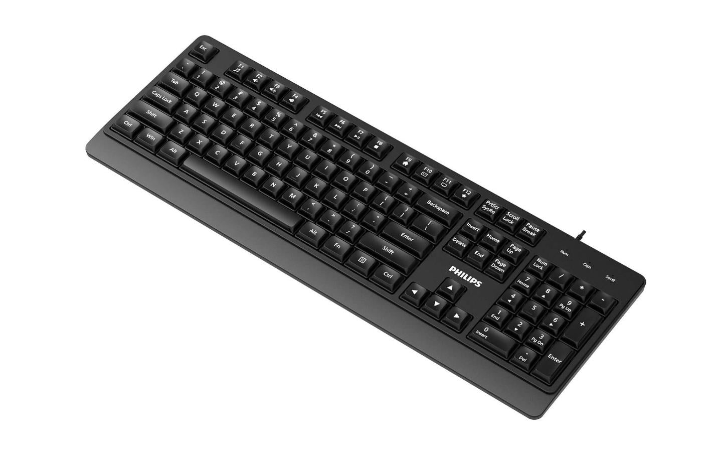 PHILIPS SPK6247 ΕΝΣΥΡΜΑΤΟ ΠΛΗΚΤΡΟΛΟΓΙΟ, ΜΑΥΡΟ, GR