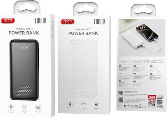 XO PB312, POWERBANK, 10000MAh, ΜΑΥΡΟ