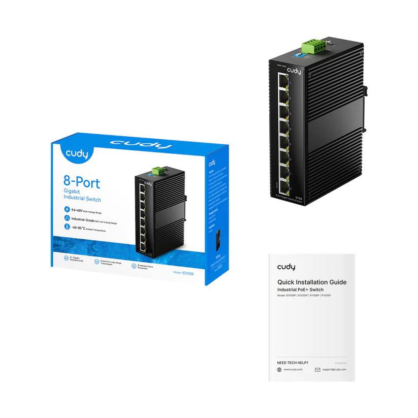 CUDY 8 PORT GIGABIT INDUSTRIAL SWITCH