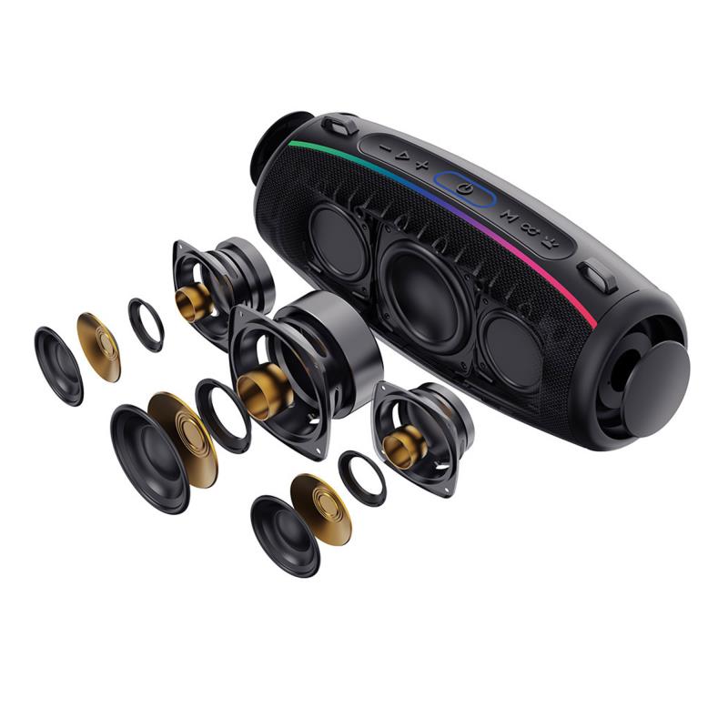Φορητό Ηχείο Bluetooth Blavec WS-02 Bassbox TWS BT 5.3 USB AUX 4000mAh 120W Μαύρο