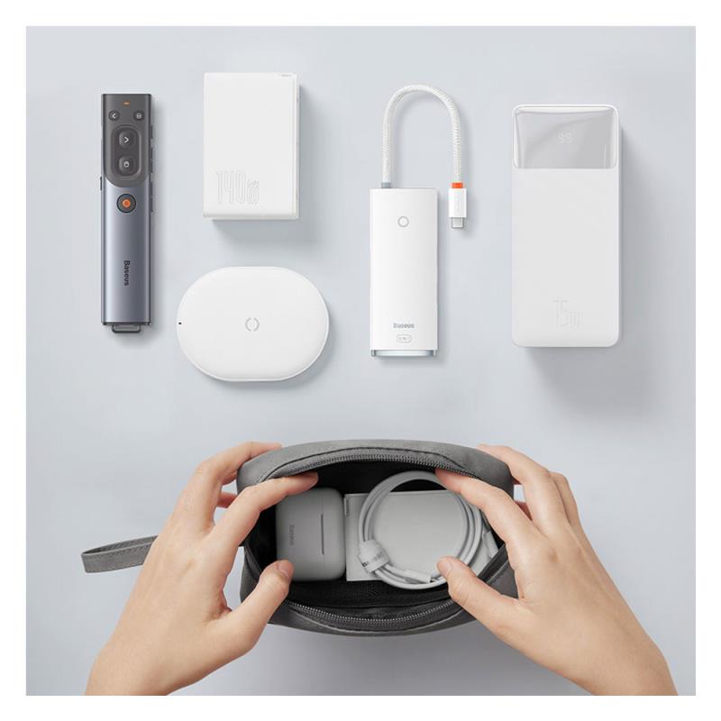 Τσαντάκι Ταξιδίου Bag Baseus EasyKourney Series για Smartphones, Headphones και Μικρά Αντικείμενα Γκρι