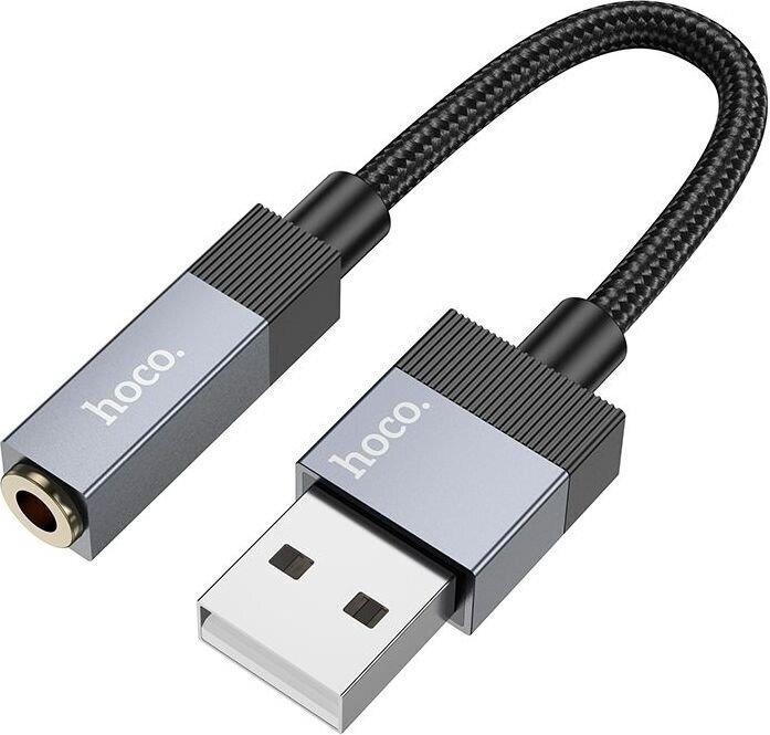 HOCO UPA32D CLEVER, ΑΝΤΑΠΤΟΡΑΣ ΗΧΟΥ, USB ΣΕ 3.5mm, ΜΑΥΡΟ