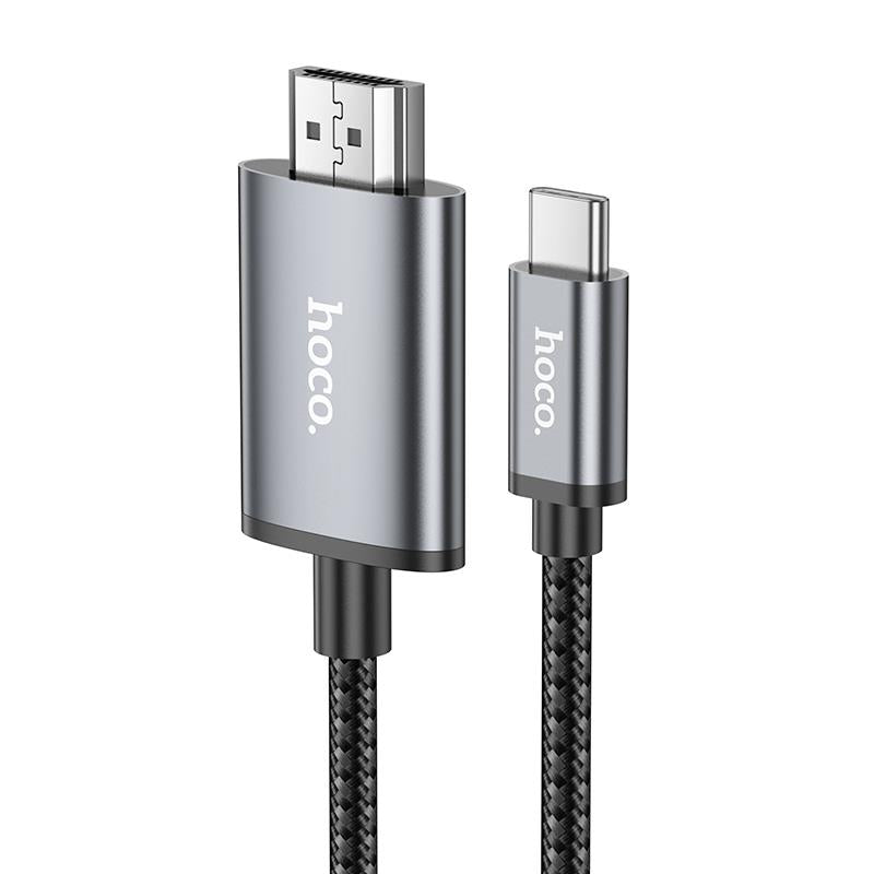 HOCO UA27 HD, ΚΑΛΩΔΙΟ ΕΙΚΟΝΑΣ, TYPE-C ΣΕ HDMI, ΓΚΡΙ