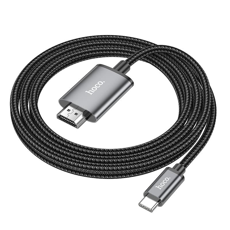 HOCO UA27 HD, ΚΑΛΩΔΙΟ ΕΙΚΟΝΑΣ, TYPE-C ΣΕ HDMI, ΓΚΡΙ