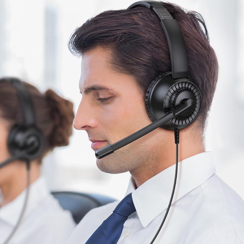 HOCO W112 PURE, HEADPHONES, ΜΑΥΡΟ