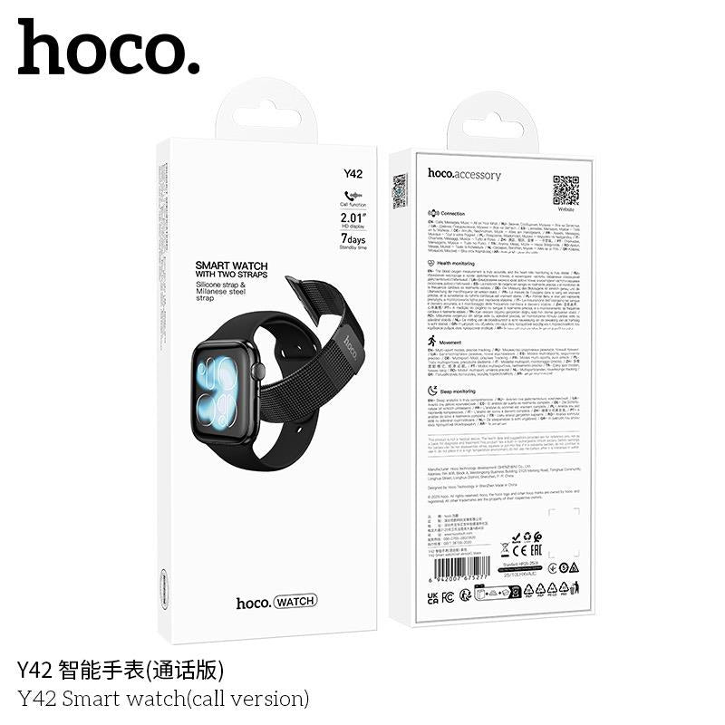 HOCO Y42, SMARTWATCH, CALL VERSION, ΜΑΥΡΟ