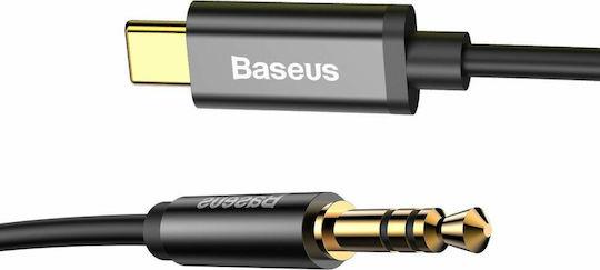 BASEUS YIVEN Μ01, TYPE-C ΑΡΣΕΝΙΚΟ ΣΕ 3,5mm ΑΡΣΕΝΙΚΟ ΚΑΛΩΔΙΟ, ΜΑΥΡΟ