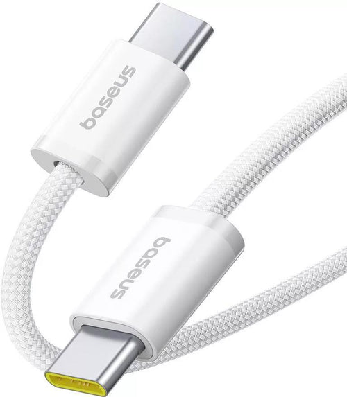 BASEUS CRYSTAL, ΚΑΛΩΔΙΟ ΓΡΗΓΟΡΗΣ ΦΟΡΤΙΣΗΣ TYPE-C ΣΕ TYPE-C, 100W, 2m, ΛΕΥΚΟ