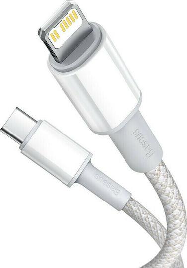 BASEUS HIGH DENSITY, ΚΑΛΩΔΙΟ ΓΡΗΓΟΡΗΣ ΦΟΡΤΙΣΗΣ, TYPE-C ΣΕ LIGHTNING, 20W, 1m, ΛΕΥΚΟ