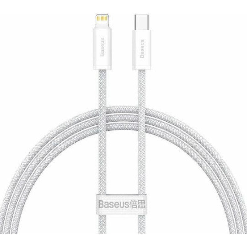 BASEUS DYNAMIC SERIES, ΚΑΛΩΔΙΟ ΓΡΗΓΟΡΗΣ ΦΟΡΤΙΣΗΣ, TYPE-C ΣΕ LIGHTNING, 20W, 1m, ΛΕΥΚΟ