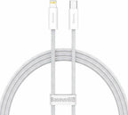 BASEUS DYNAMIC SERIES, ΚΑΛΩΔΙΟ ΓΡΗΓΟΡΗΣ ΦΟΡΤΙΣΗΣ, TYPE-C ΣΕ LIGHTNING, 20W, 1m, ΛΕΥΚΟ