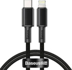 BASEUS HIGH DENSITY, ΚΑΛΩΔΙΟ ΓΡΗΓΟΡΗΣ ΦΟΡΤΙΣΗΣ, TYPE-C ΣΕ LIGHTNING, 20W, 1m, ΜΑΥΡΟ