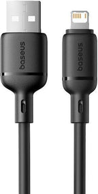 BASEUS SILKY SERIES, ΚΑΛΩΔΙΟ LIGHTNING, 2m, ΜΑΥΡΟ