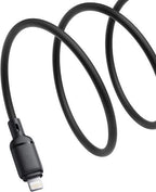 BASEUS SILKY SERIES, ΚΑΛΩΔΙΟ LIGHTNING, 2m, ΜΑΥΡΟ