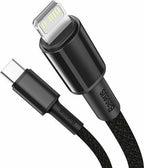 BASEUS HIGH DENSITY, ΚΑΛΩΔΙΟ ΓΡΗΓΟΡΗΣ ΦΟΡΤΙΣΗΣ, TYPE-C ΣΕ LIGHTNING, 20W, 2m, ΜΑΥΡΟ