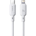 BASEUS Silky Series, Καλώδιο Γρήγορης Φόρτισης Type-C σε Lightning, 20W, 2m, Λευκό