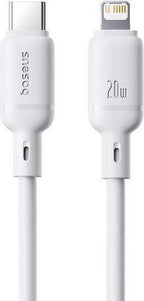 BASEUS SILKY SERIES, ΚΑΛΩΔΙΟ ΓΡΗΓΟΡΗΣ ΦΟΡΤΙΣΗΣ TYPE-C ΣΕ LIGHTNING, 20W, 2m, ΛΕΥΚΟ