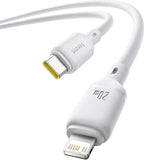 BASEUS SILKY SERIES, ΚΑΛΩΔΙΟ ΓΡΗΓΟΡΗΣ ΦΟΡΤΙΣΗΣ TYPE-C ΣΕ LIGHTNING, 20W, 2m, ΛΕΥΚΟ