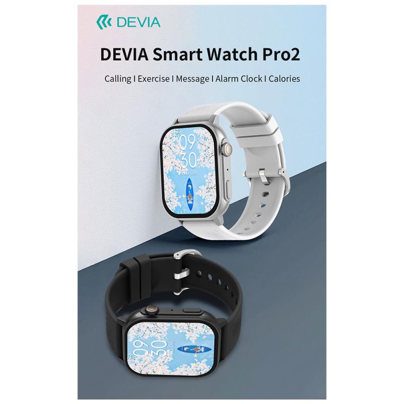 Smartwatch Devia Pro2 2.04" Ασημί
