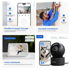 Home Security Camera C22 Imilab 360° 3K Μαύρο