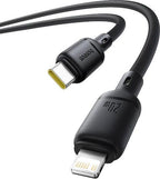 BASEUS SILKY SERIES, ΚΑΛΩΔΙΟ ΓΡΗΓΟΡΗΣ ΦΟΡΤΙΣΗΣ, TYPE-C ΣΕ LIGHTNING, 20W, 1m, ΜΑΥΡΟ