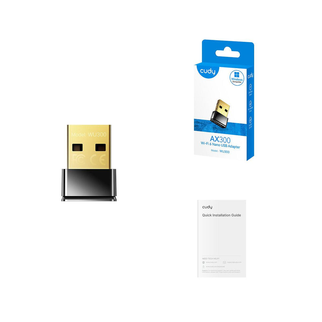 CUDY WU300, AX300 WIFI 6, NANO USB ADAPTER