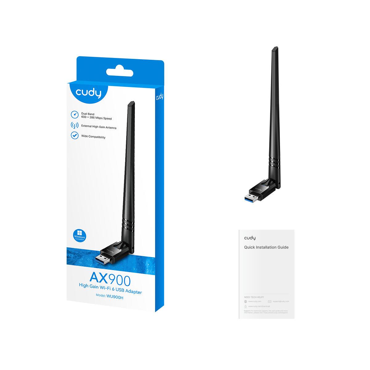 CUDY WU900H, AX900 WIFI 6, BLUETOOTH 5.4 USB ADAPTER
