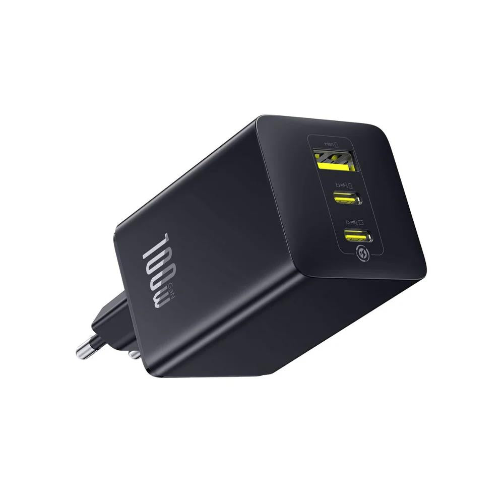 BASEUS ENERFILL FE11, ΦΟΡΤΙΣΤΗΣ ΓΡΗΓΟΡΗΣ ΦΟΡΤΙΣΗΣ, 3 ΘΥΡΕΣ, 100W, ΜΑΥΡΟΣ