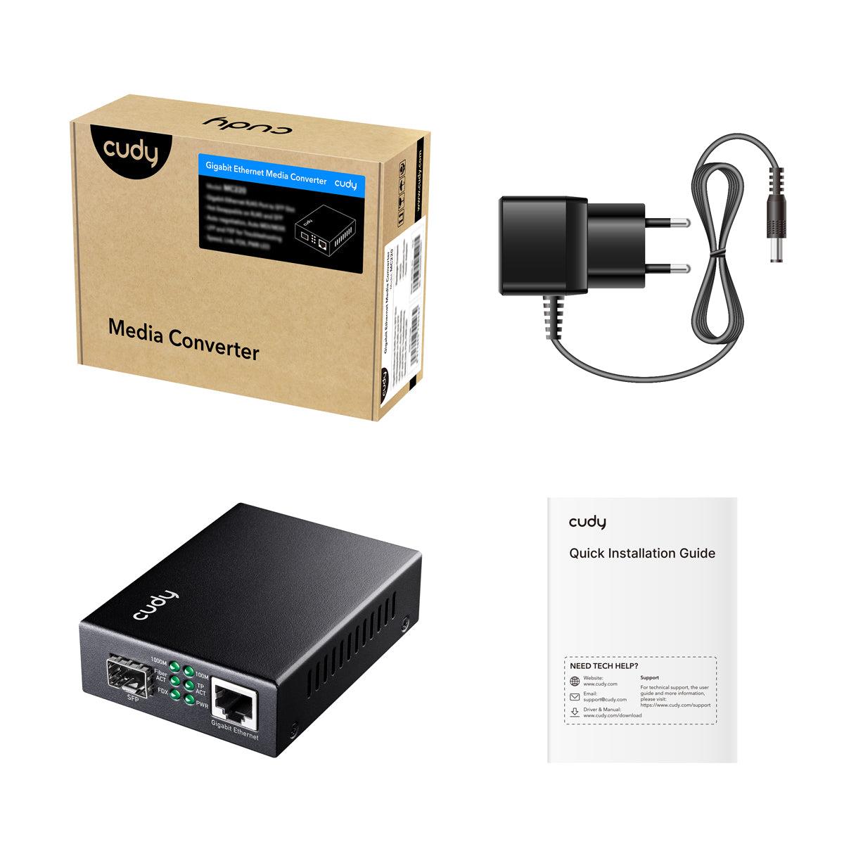 CUDY MC220, RJ45 ΣΕ SFP, MEDIA CONVERTER