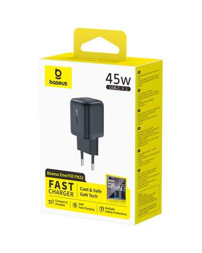 BASEUS ENERFILL FN22, ΦΟΡΤΙΣΤΗΣ ΓΡΗΓΟΡΗΣ ΦΟΡΤΙΣΗΣ, 1 ΘΥΡΑ, 45W, ΜΑΥΡΟΣ