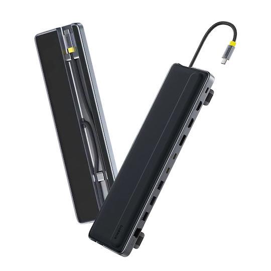 BASEUS ELITEJOY EH3, USB HUB, 12 ΘΥΡΕΣ, ΓΚΡΙ
