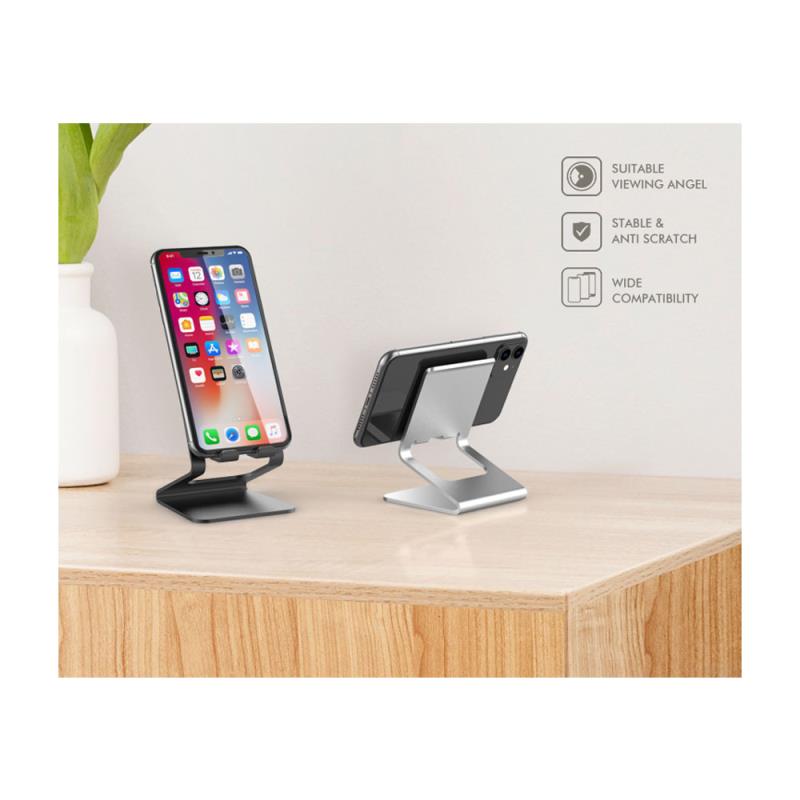 Universal Επιτραπέζια Βάση AhaStyle ST02 για Φόρτιση Smartphone Ασημί