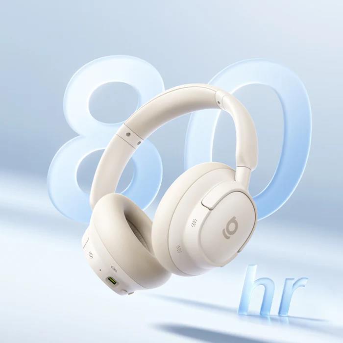 BASEUS BASS BH1 NC LITE, ΑΣΥΡΜΑΤΑ HEADPHONES, WIRELESS NOISE CANCELING, ΛΕΥΚΑ
